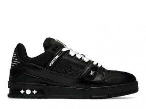 LOUIiSS VUTIiON trainer black embossed monogram