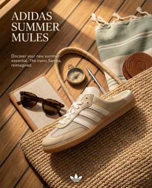 ADIDAA.S SAMBA MULE BEIGE MENS FIXX