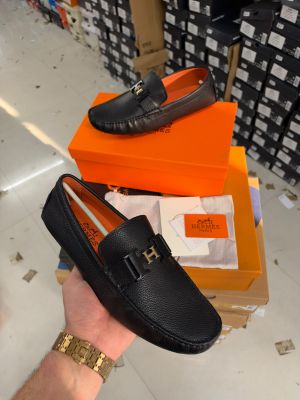 Hermez Small Buckle Premium Loafers Surplus Leather Quality With All Accessories Hx006