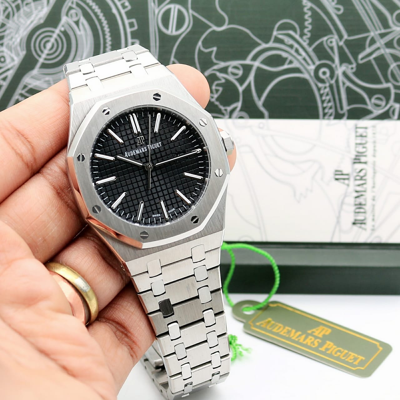 Silver Black Metal Watch