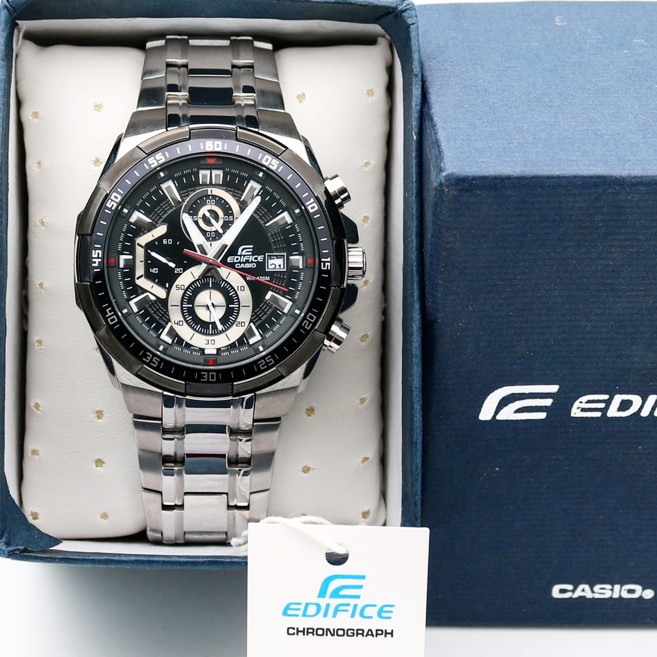 Black Silver Chronograph Watch