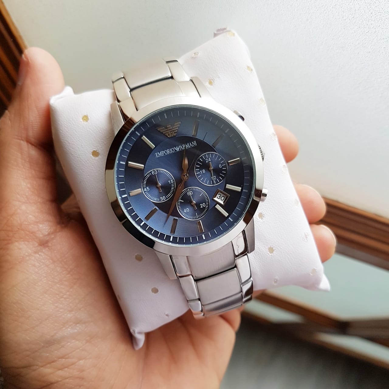 Silver Blue Watch
