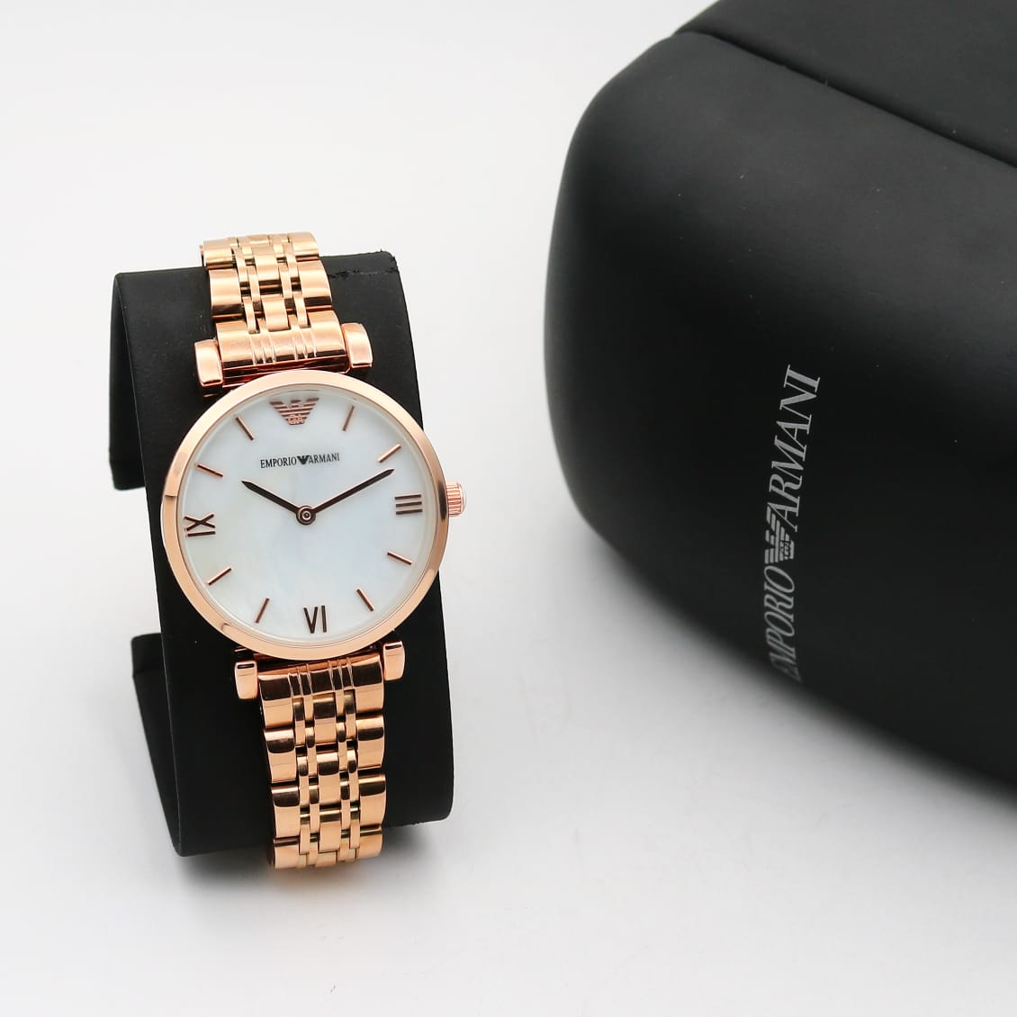 Rose Gold White Dial Watch