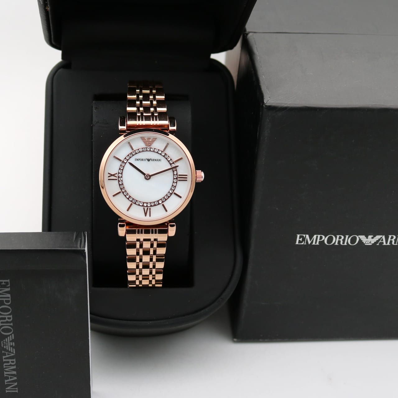 Rose Gold White Dial Watch