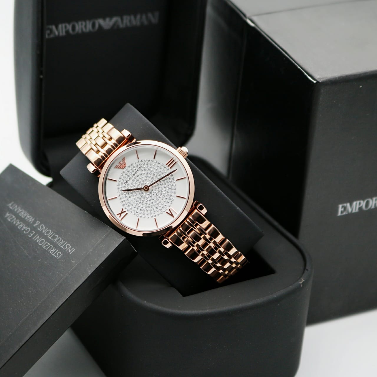 Rose Gold White Dial Watch