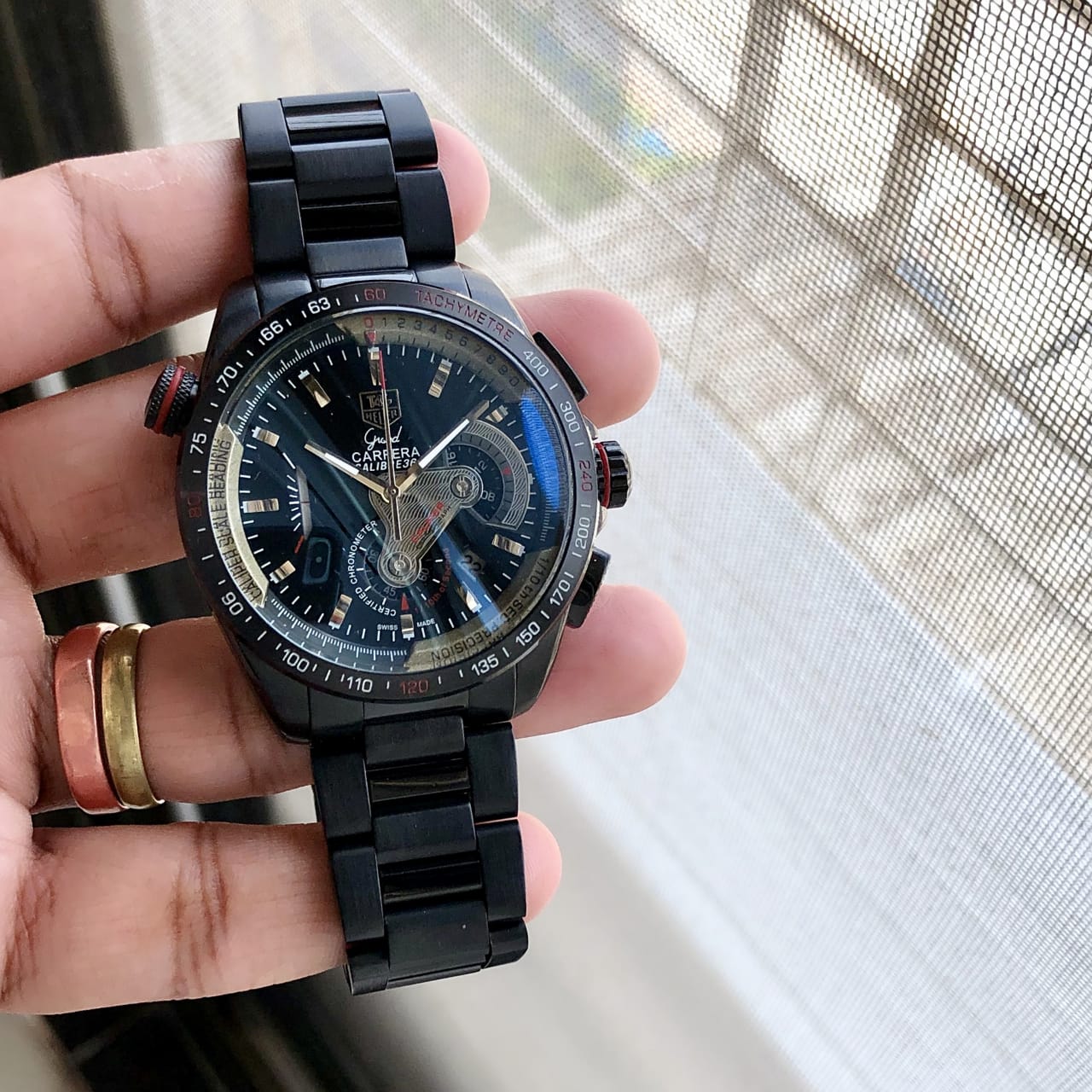 All Black Chronograph Watch