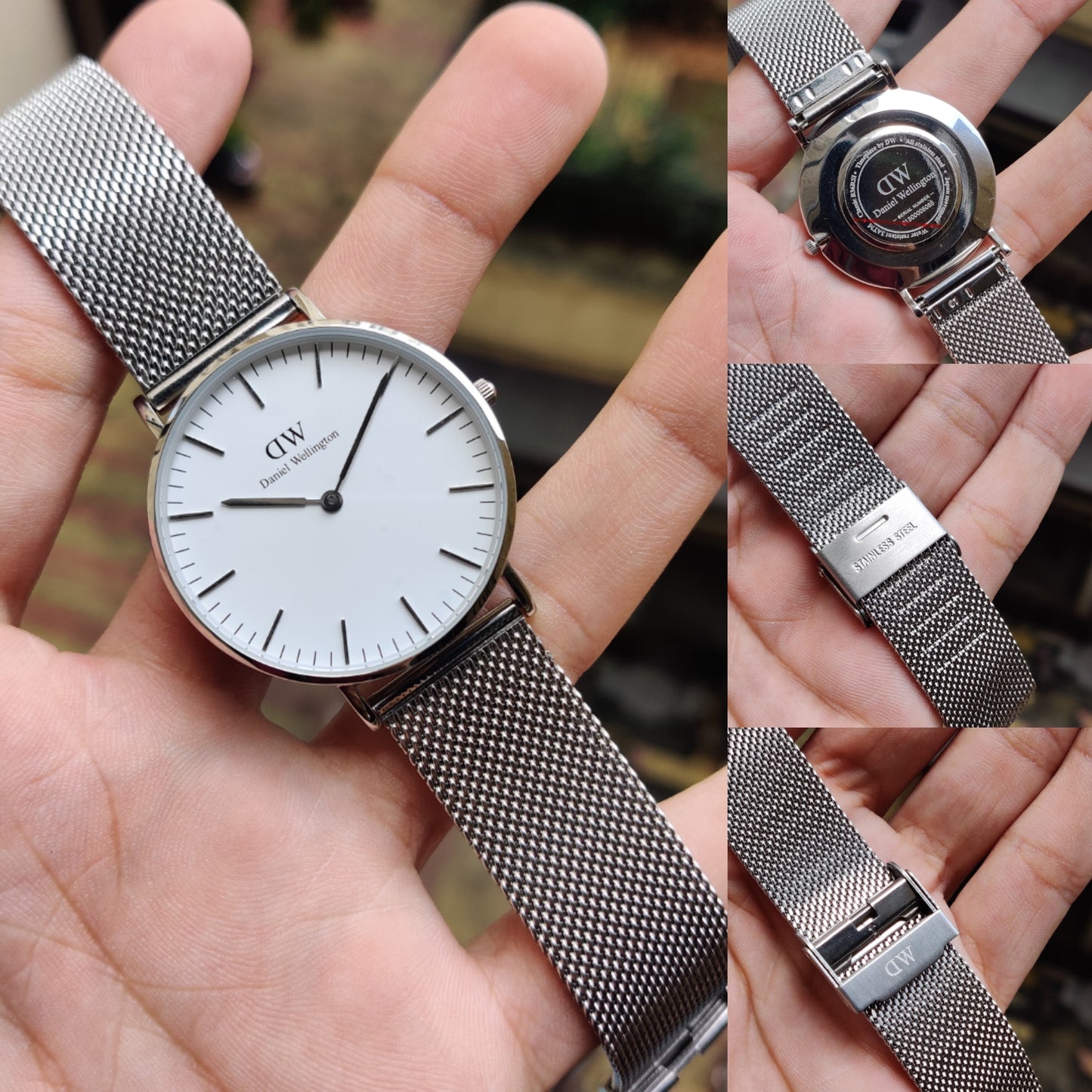 Silver White Watch