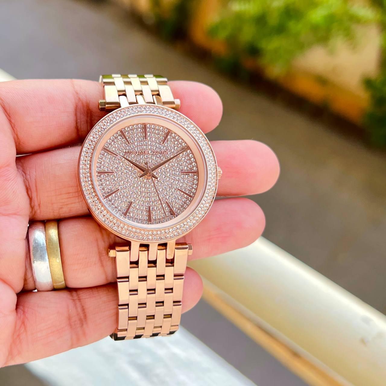 Full Rose Gold Metal Watch