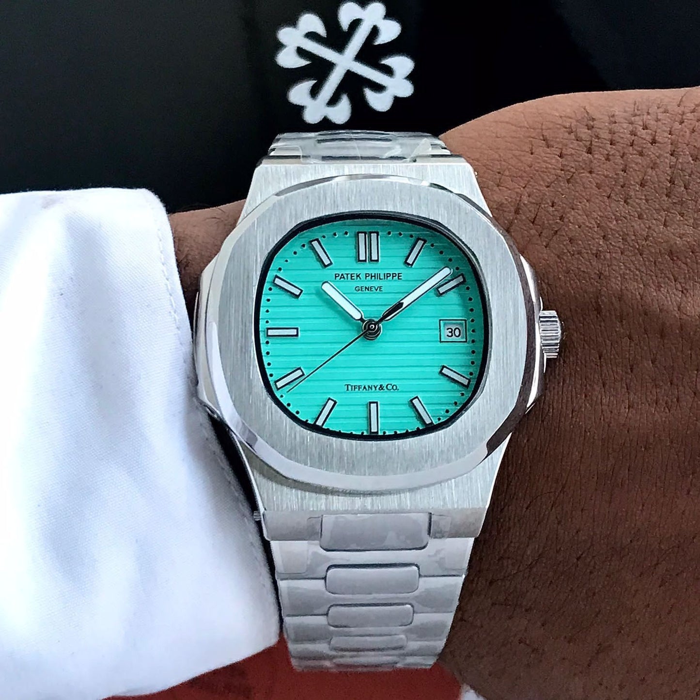 Silver Sea Green Watch