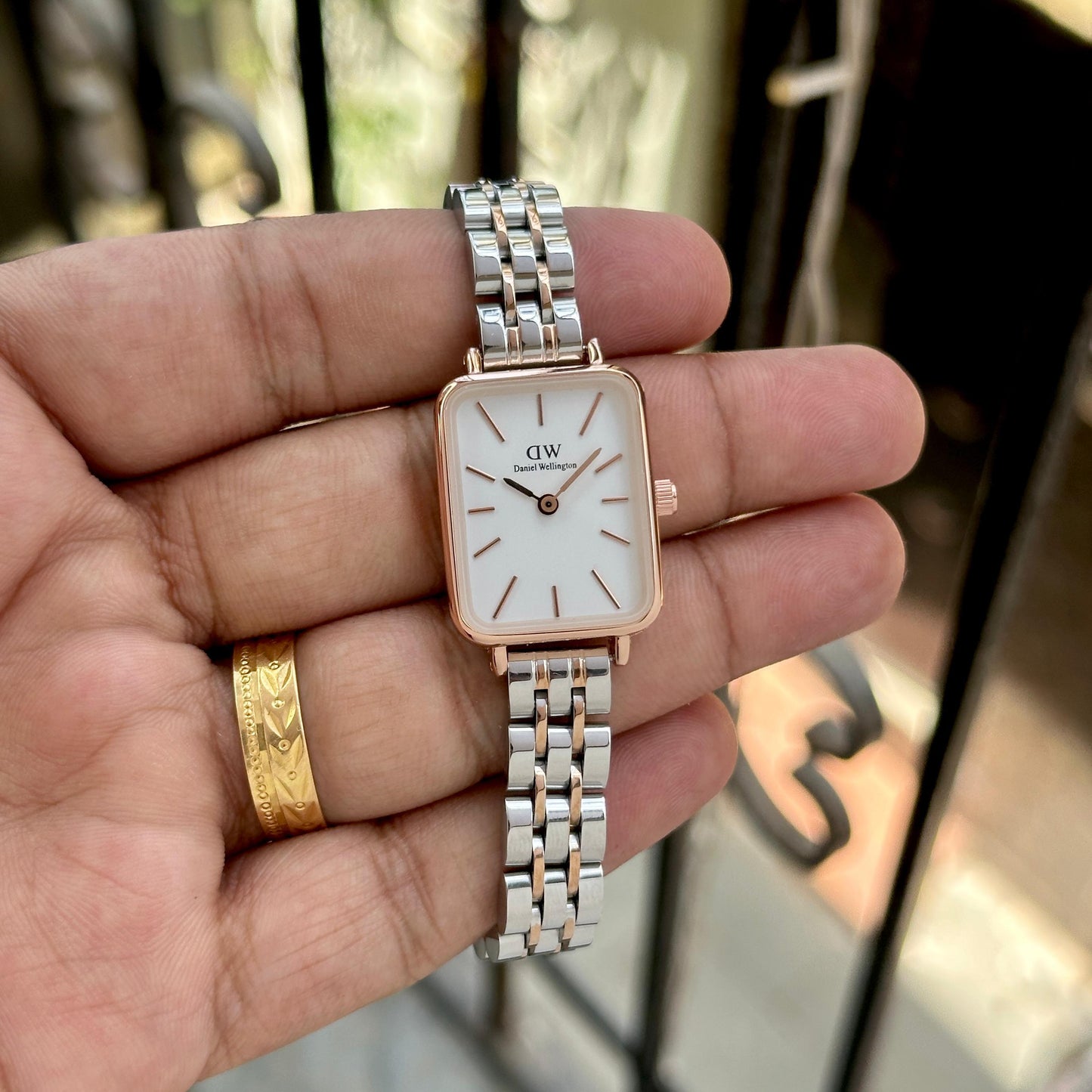 Dual Tone White Watch