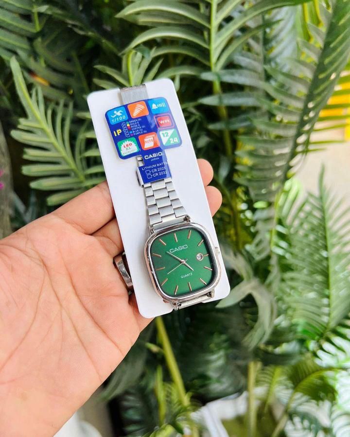 Silver Green Watch
