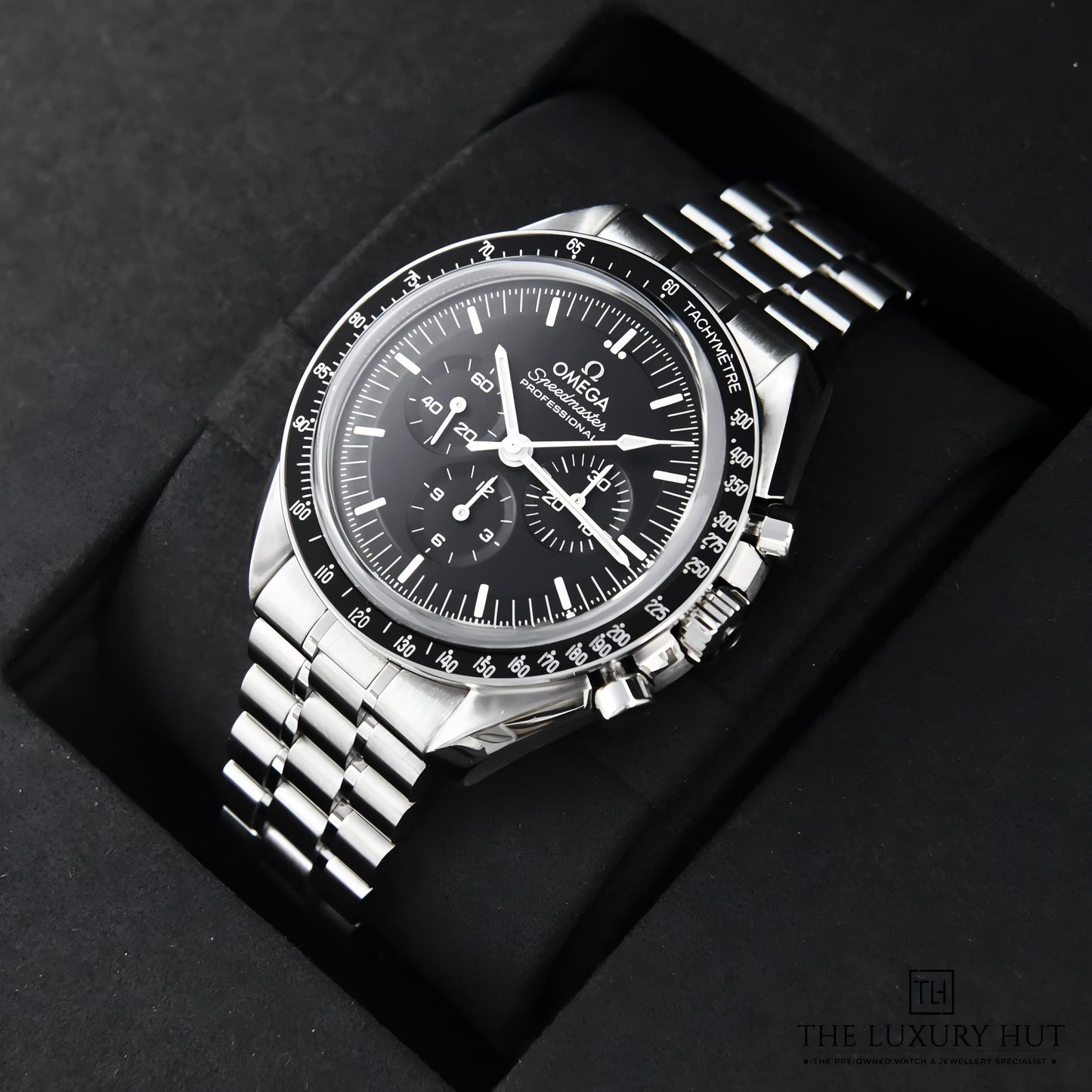 Silver Black Chronograph Watch