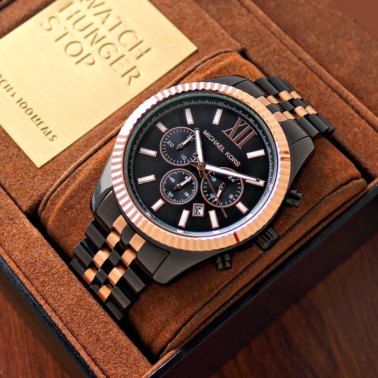 Black Rose Gold Watch