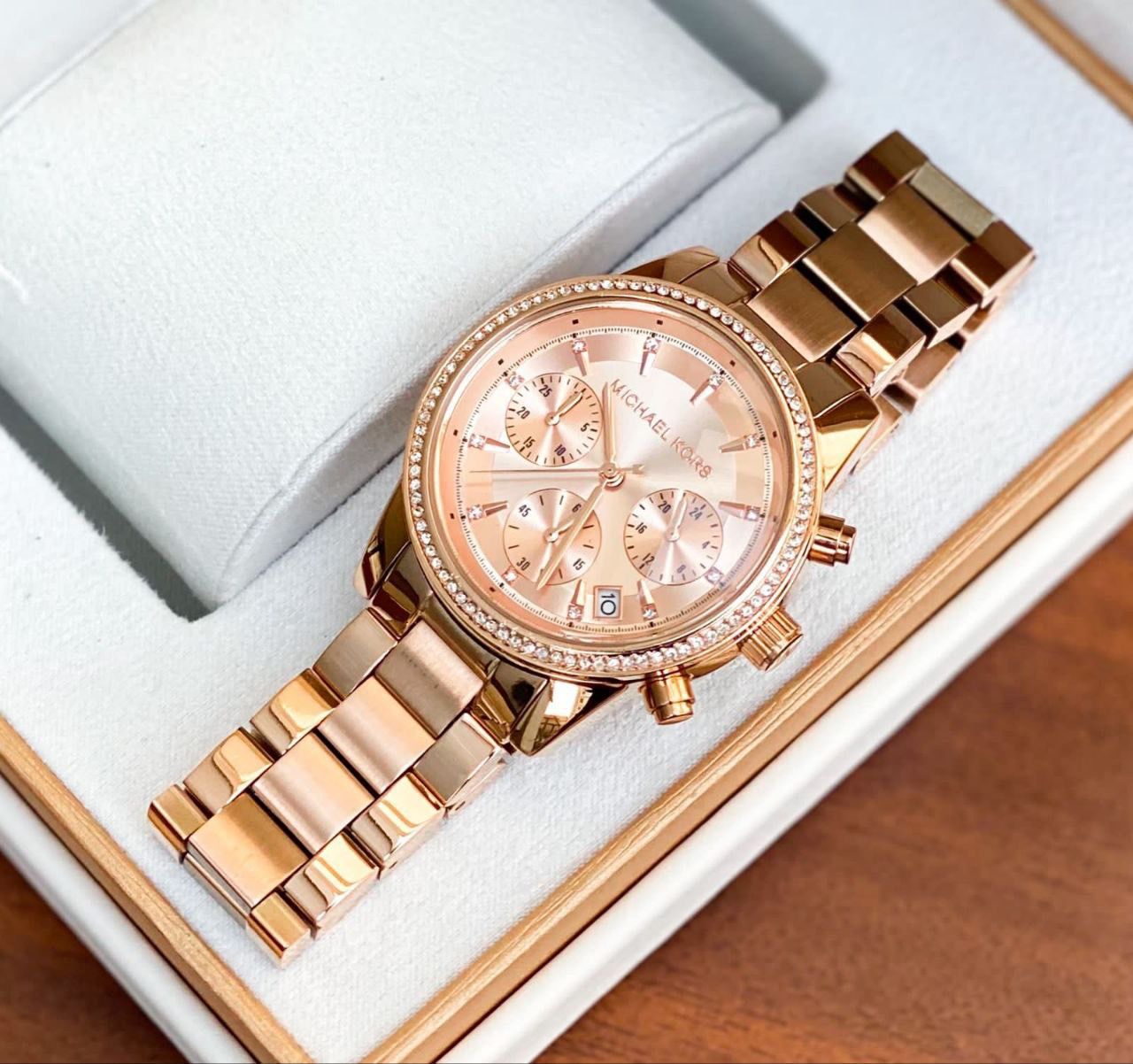 Full Rose Gold Chronograph Watch