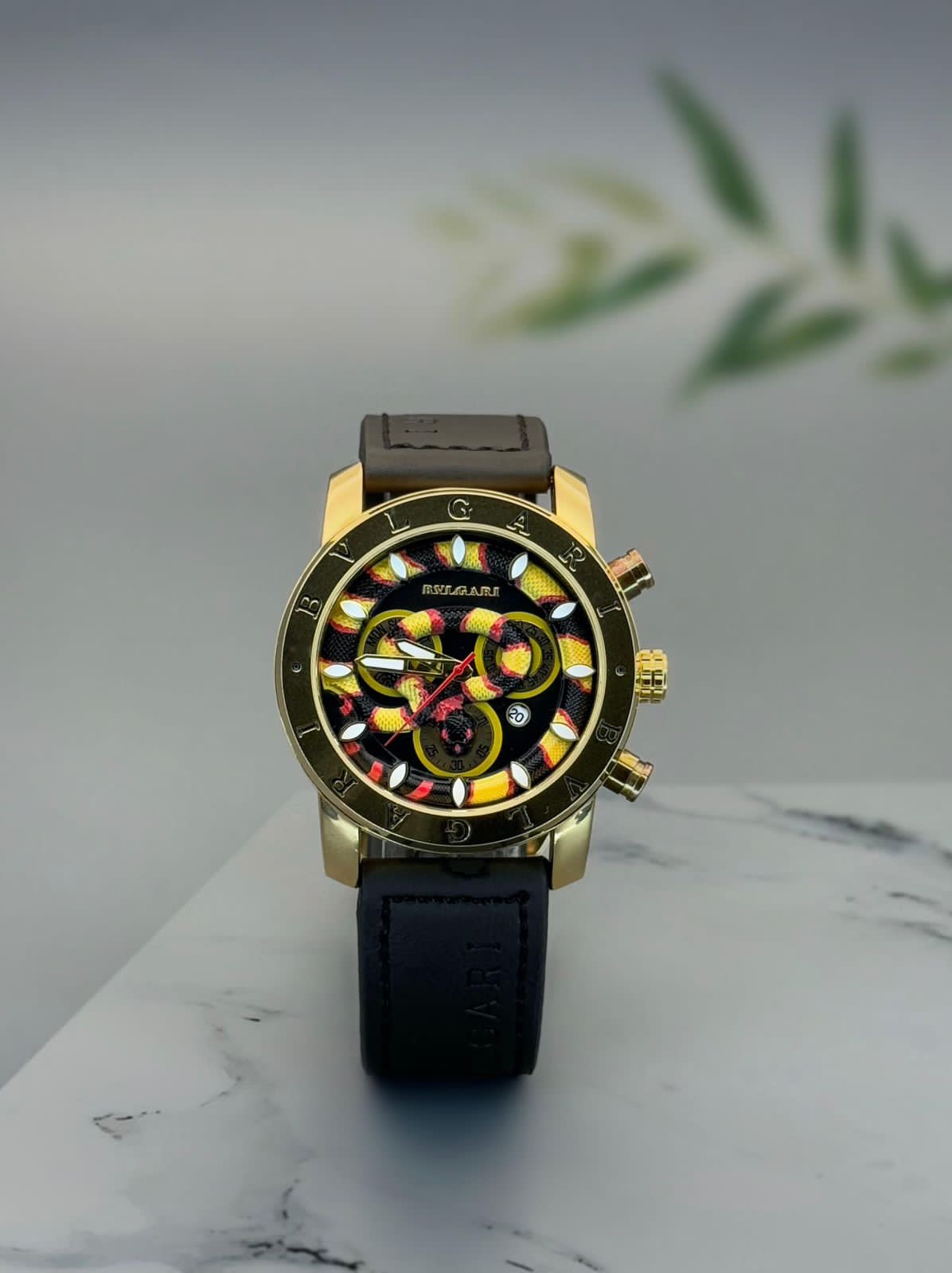 Black Leather Watch