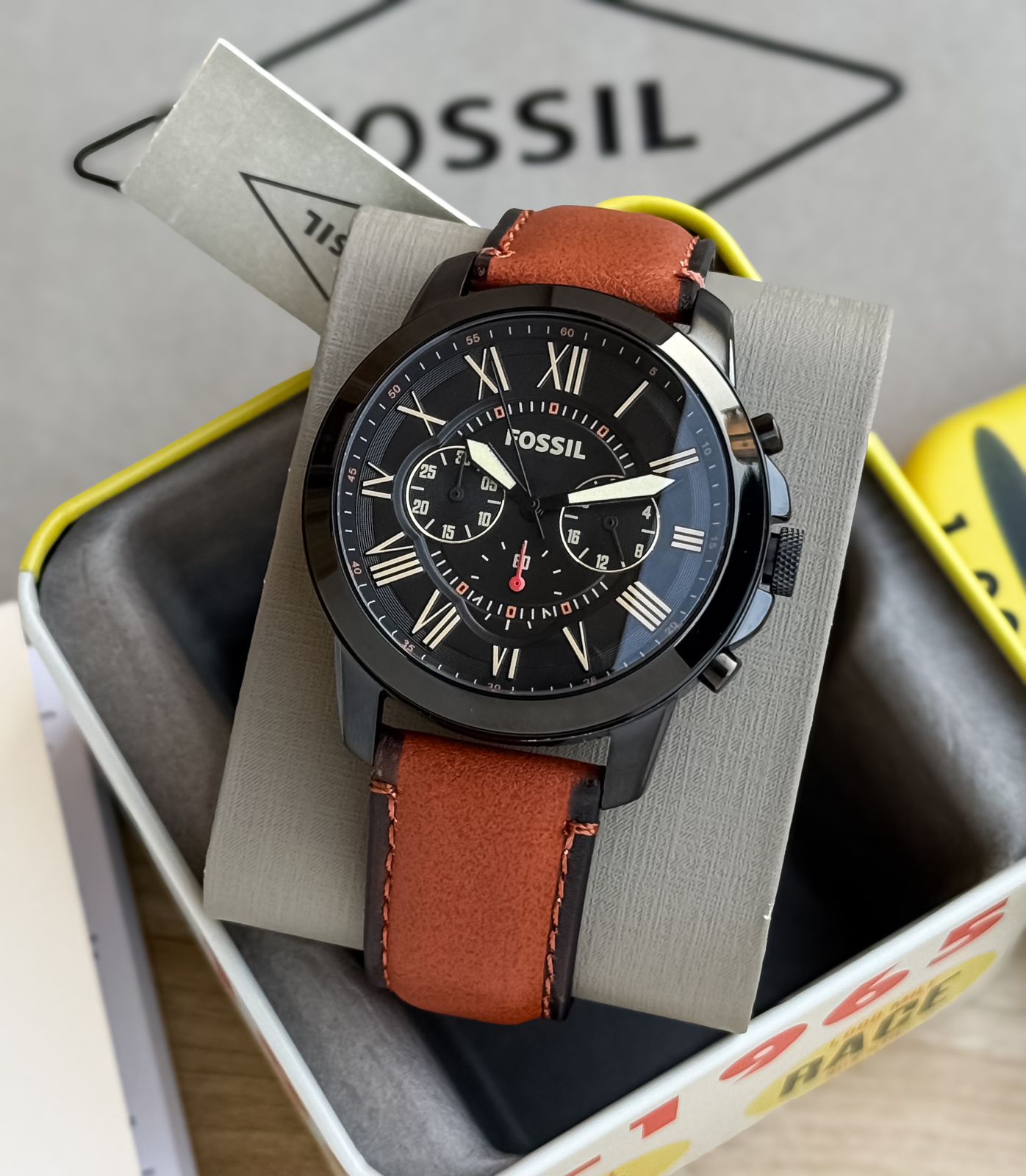 Brown Black Dial Watch