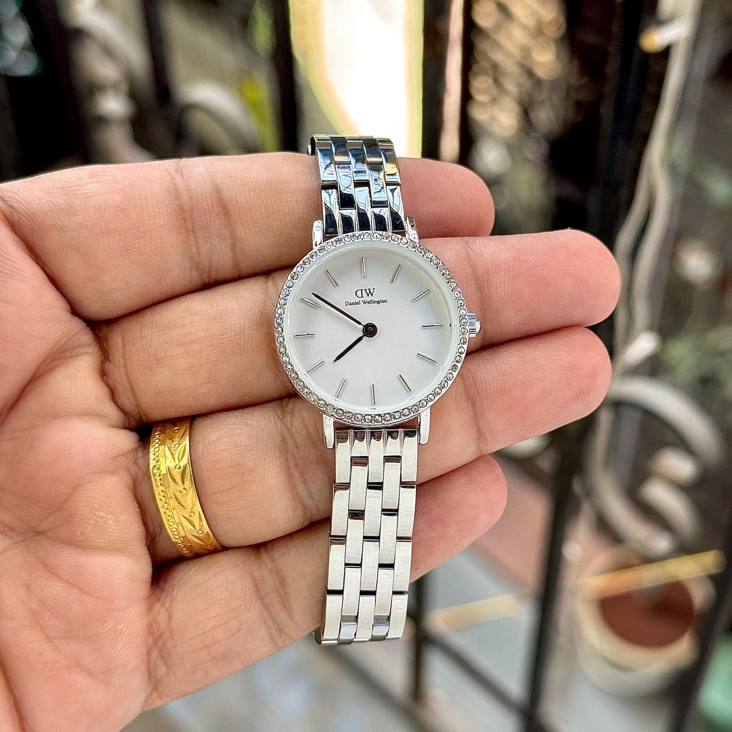 Full Silver White Dial Watch