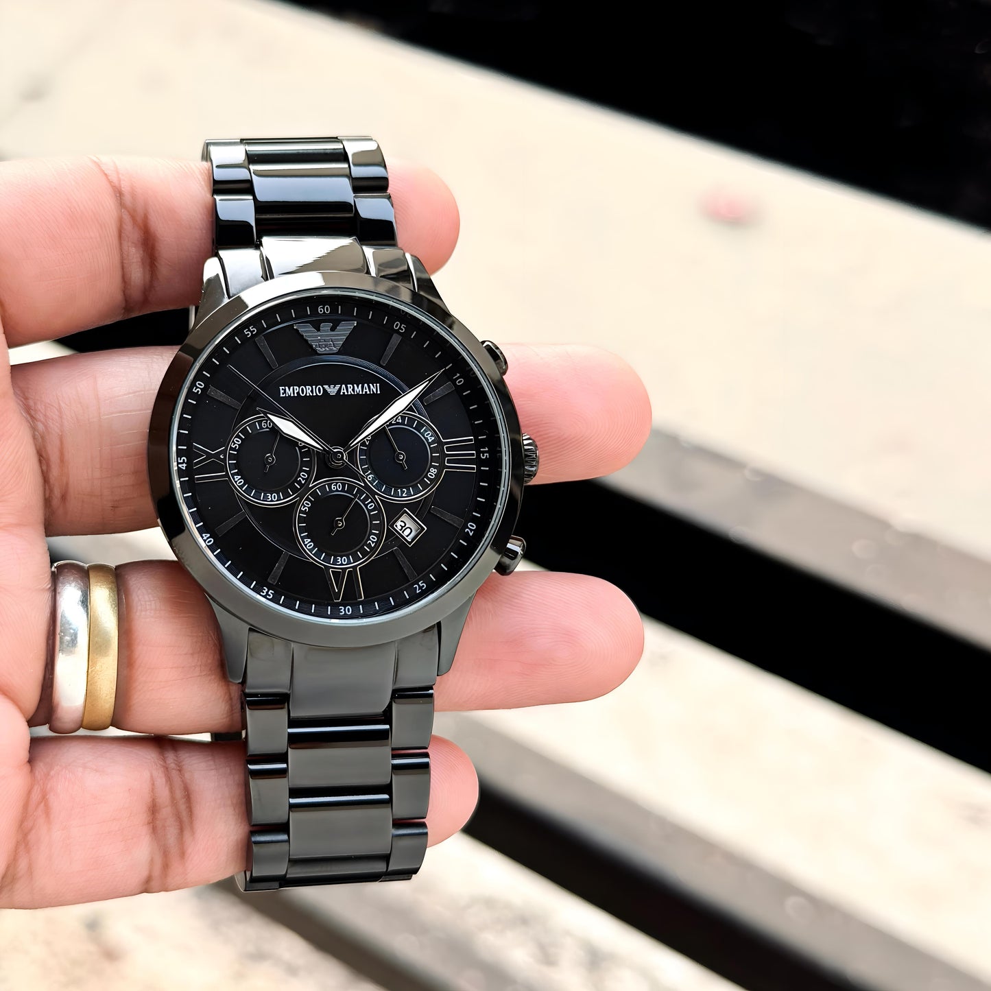 All Black Chronograph Watch