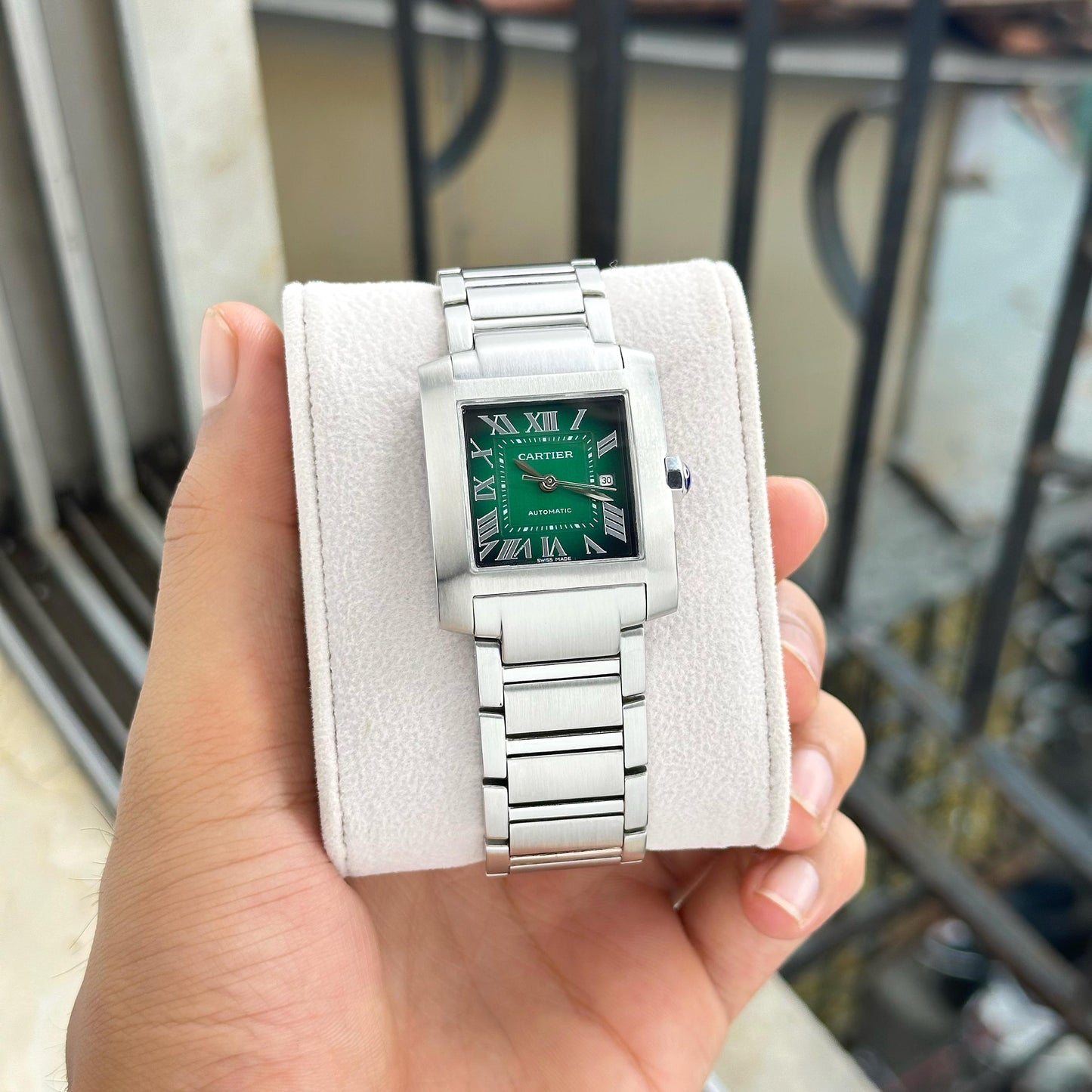 Silver Green Unisex Watch