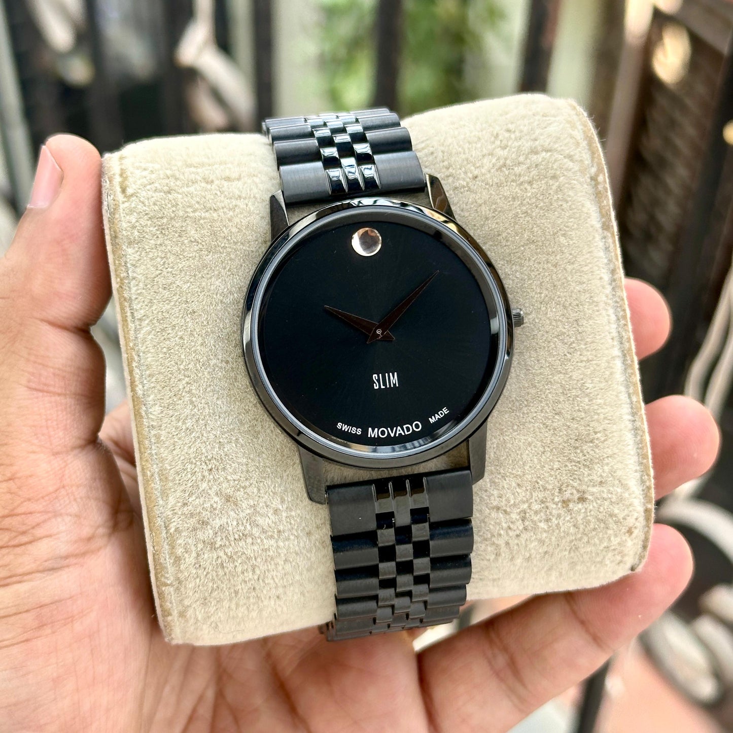 All Black Slim Watch
