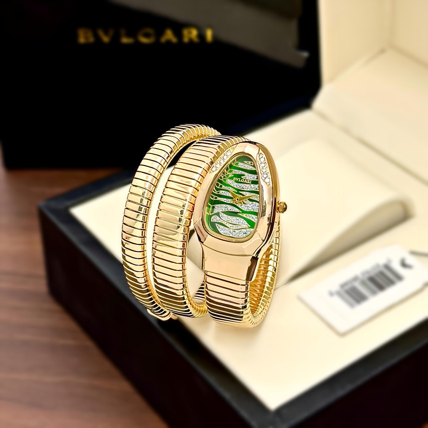Gold Green Women's Watch