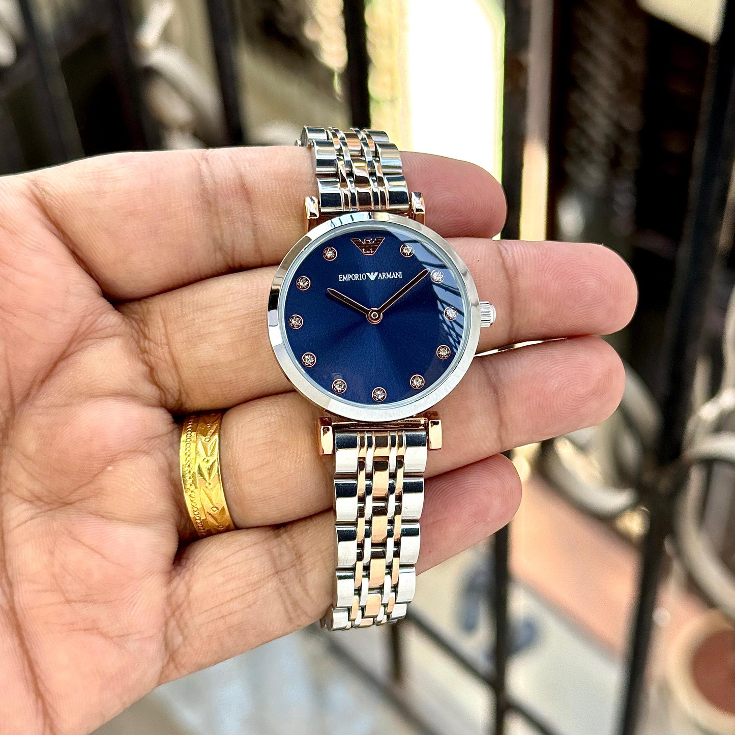 Silver Blue Women's Watch