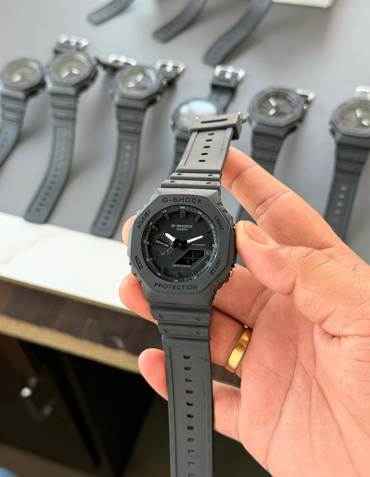 All Black Analog & Digital Watch
