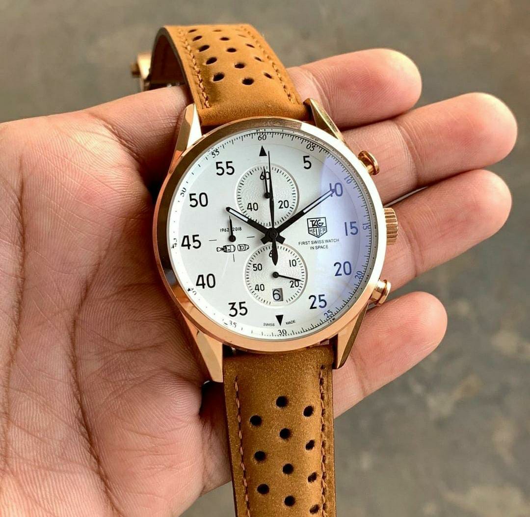 Tan and White Watch (Master Quality)
