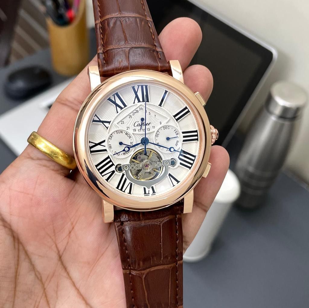 Brown Leather Automatic Watch
