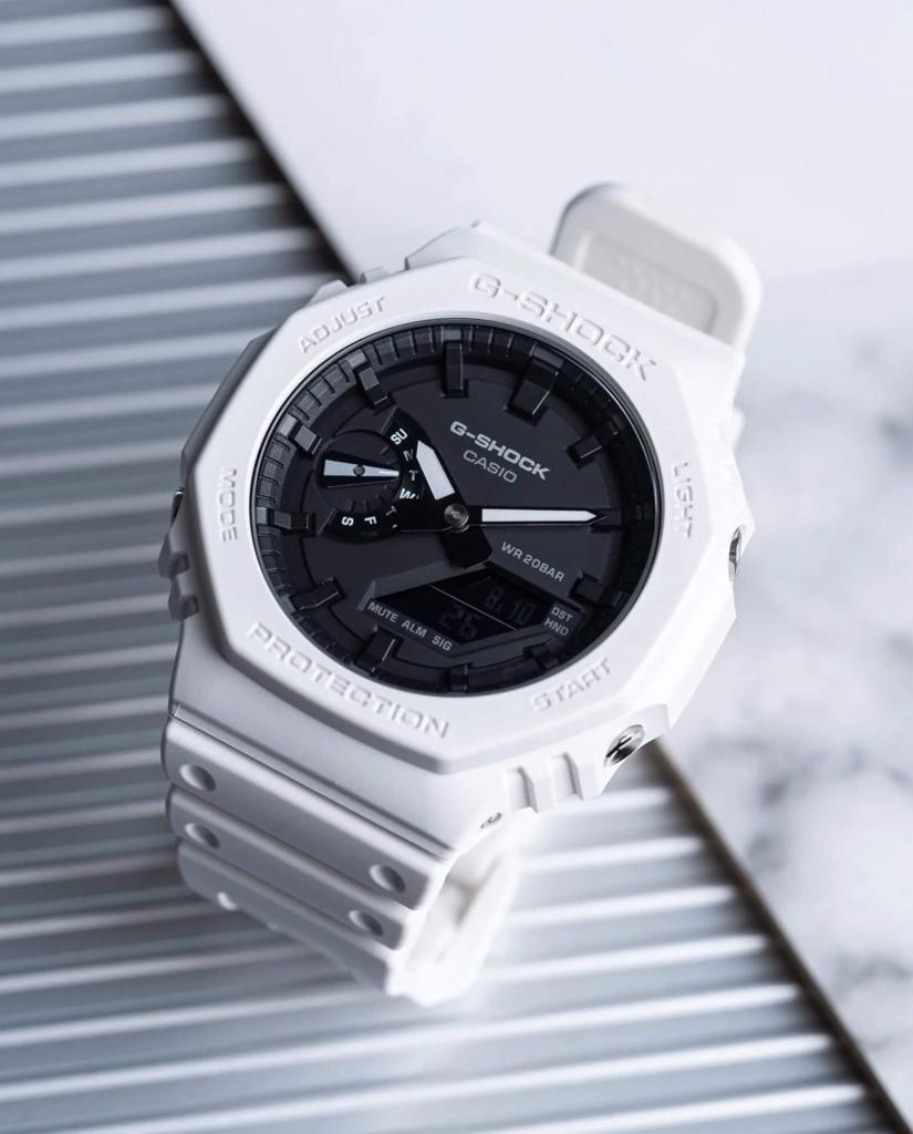 Black & White Analog Digital Watch