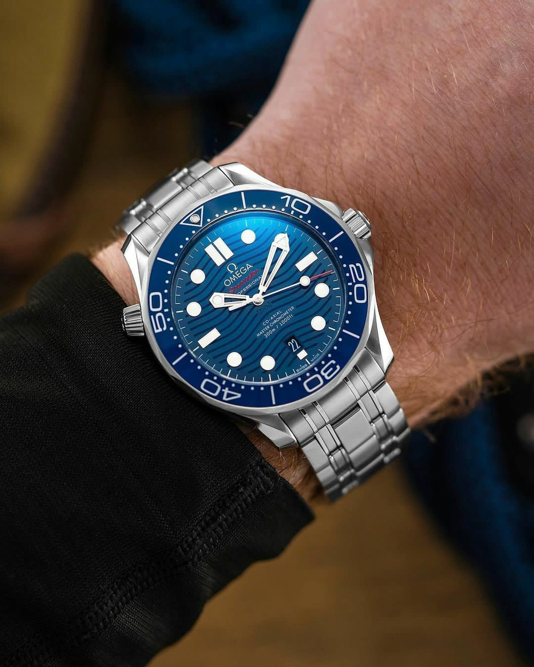 Silver Blue Automatic Watch