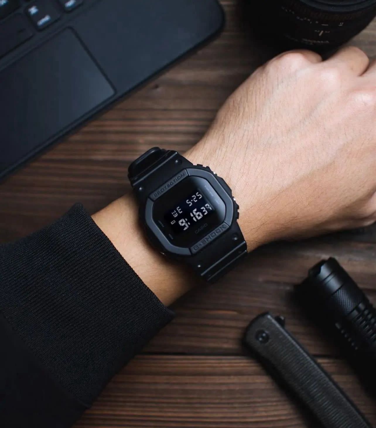All Black Digital Watch