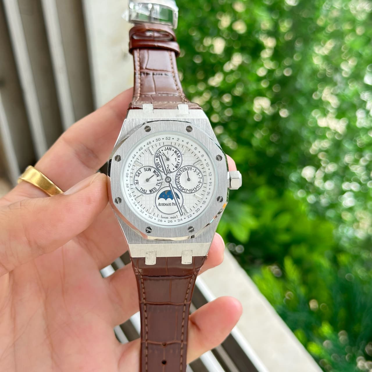 Brown Silver Ultra Premium Automatic Watch
