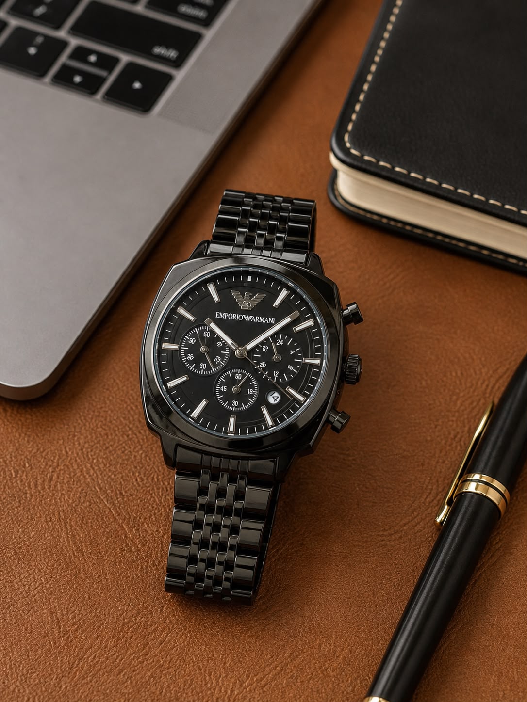 All Black Chronograph Watch