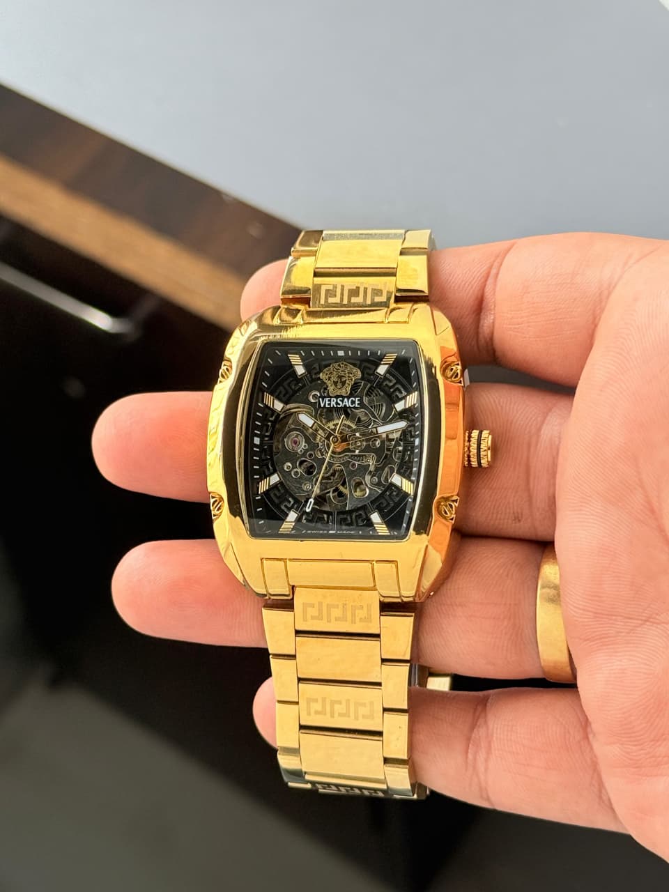 Gold Black Automatic Watch