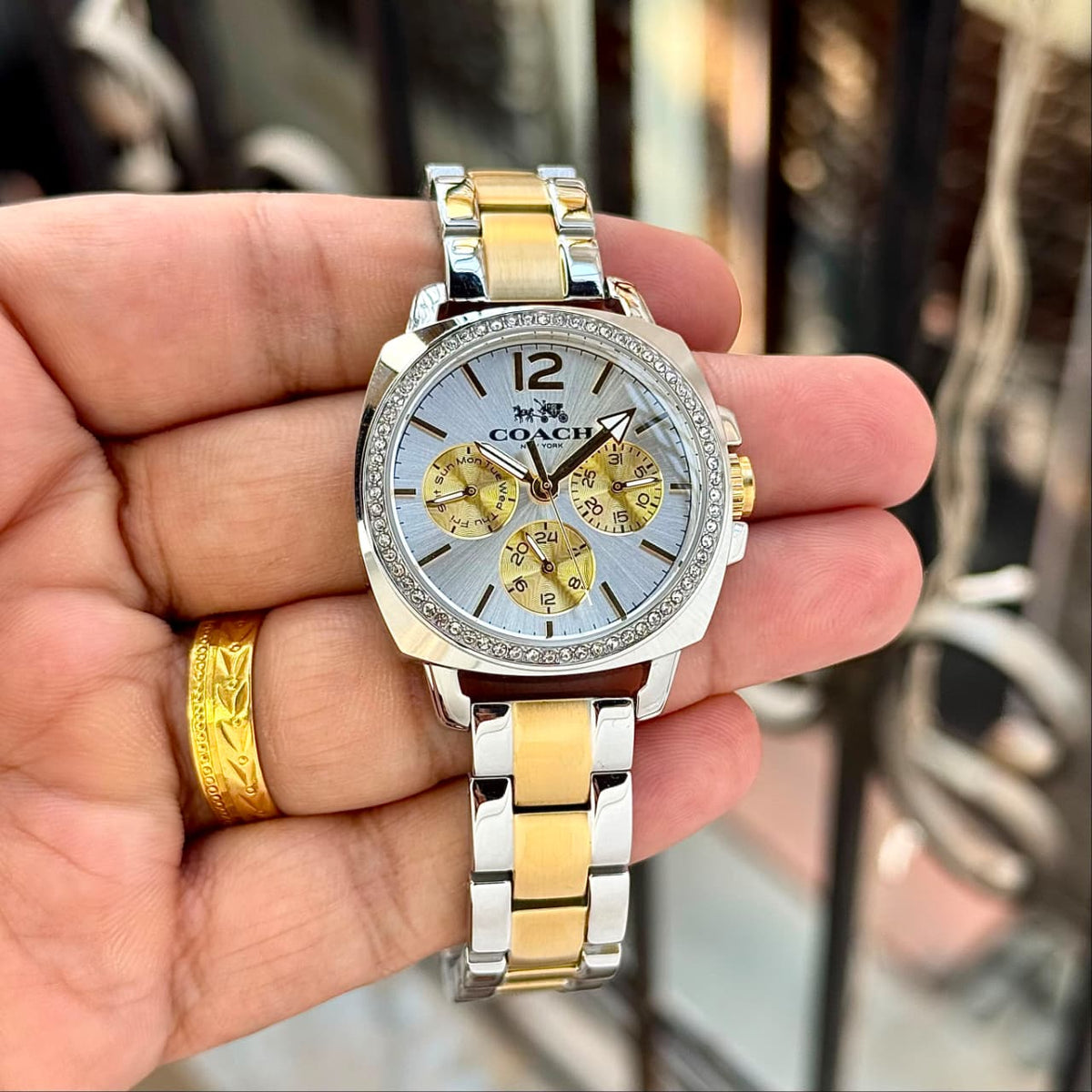 Gold Silver Diamond Ultra Premium Women's Watch
