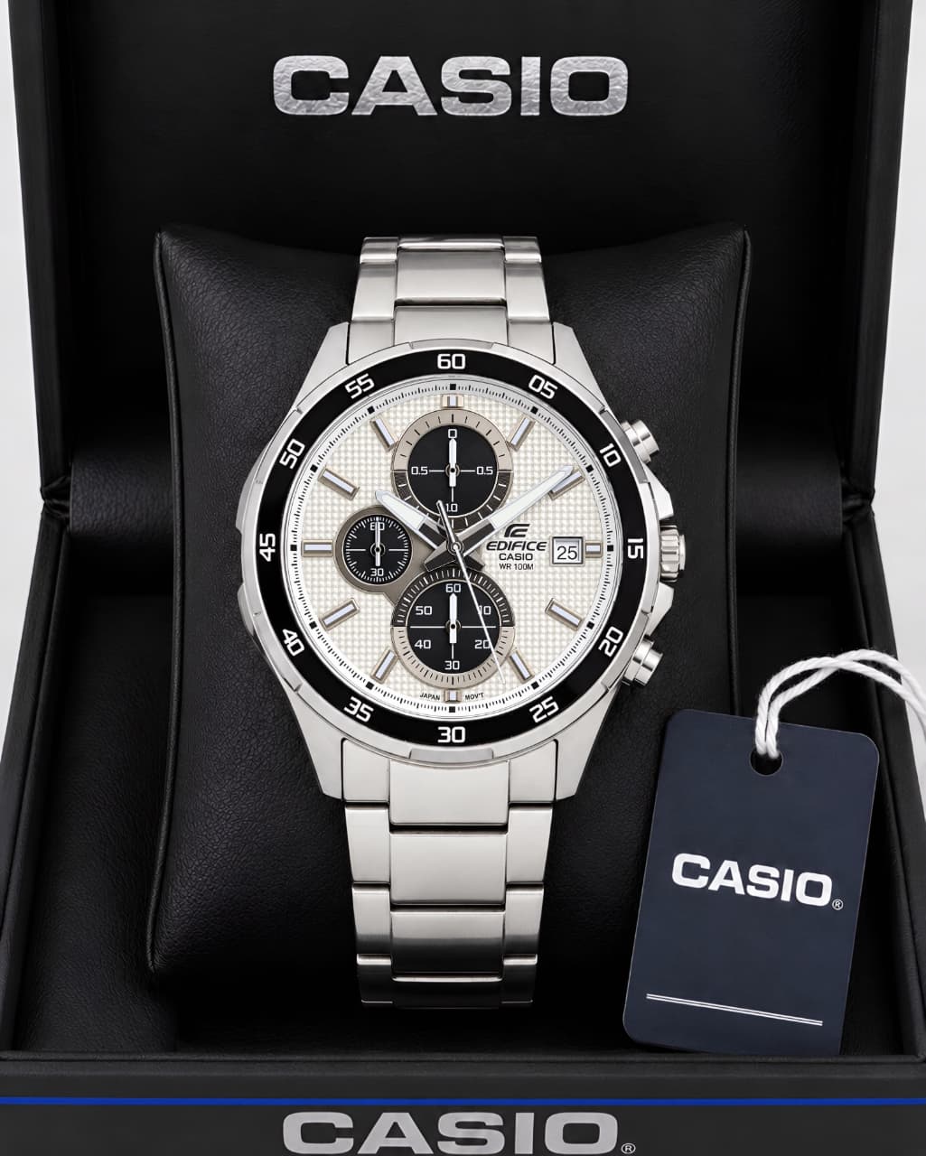 Silver Black Chronograph Watc