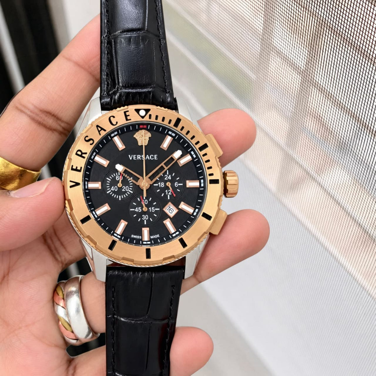 Black Rosegold Chronograph Premium Watch