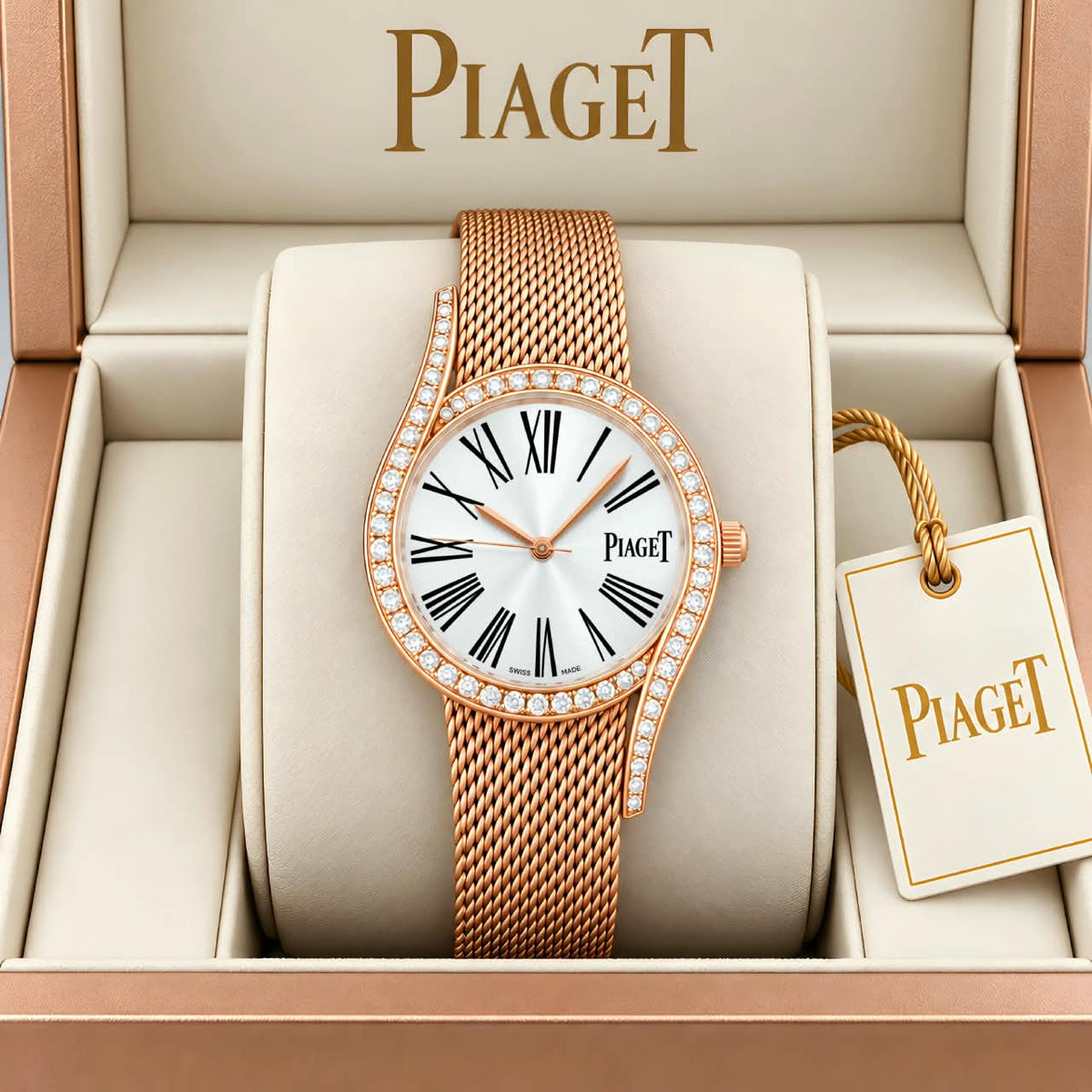 Rosegold White Premium Women's Diamond Watch