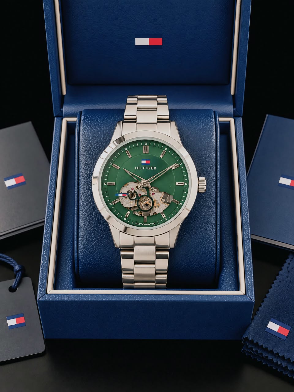 Silver Green Automatic Women's Watch
