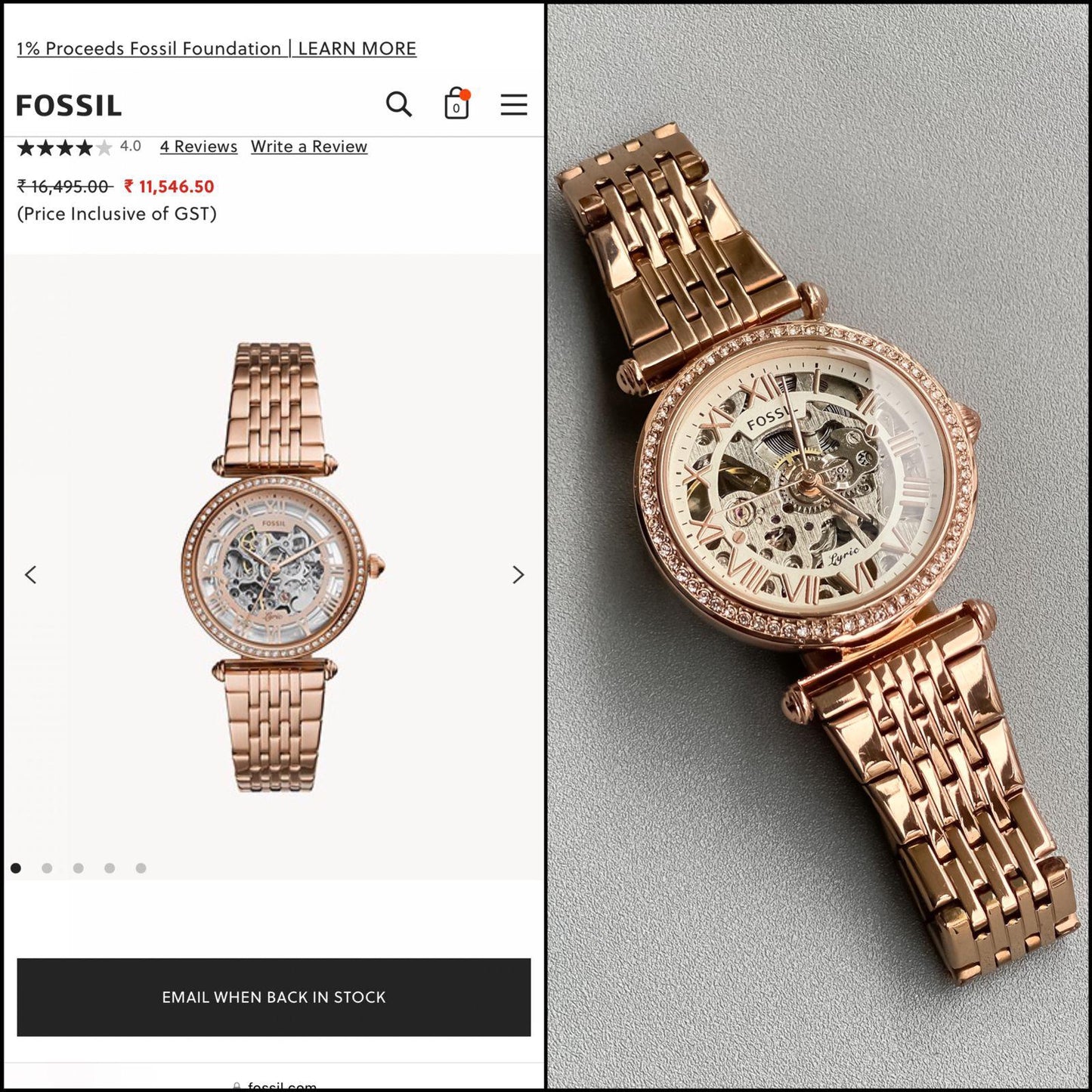 Rose Gold Automatic Watch