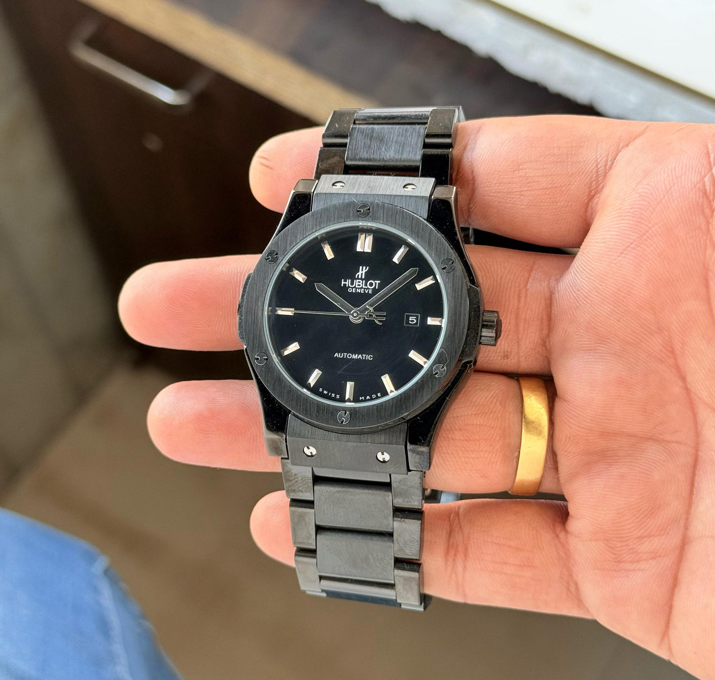 All Black Automatic Watch