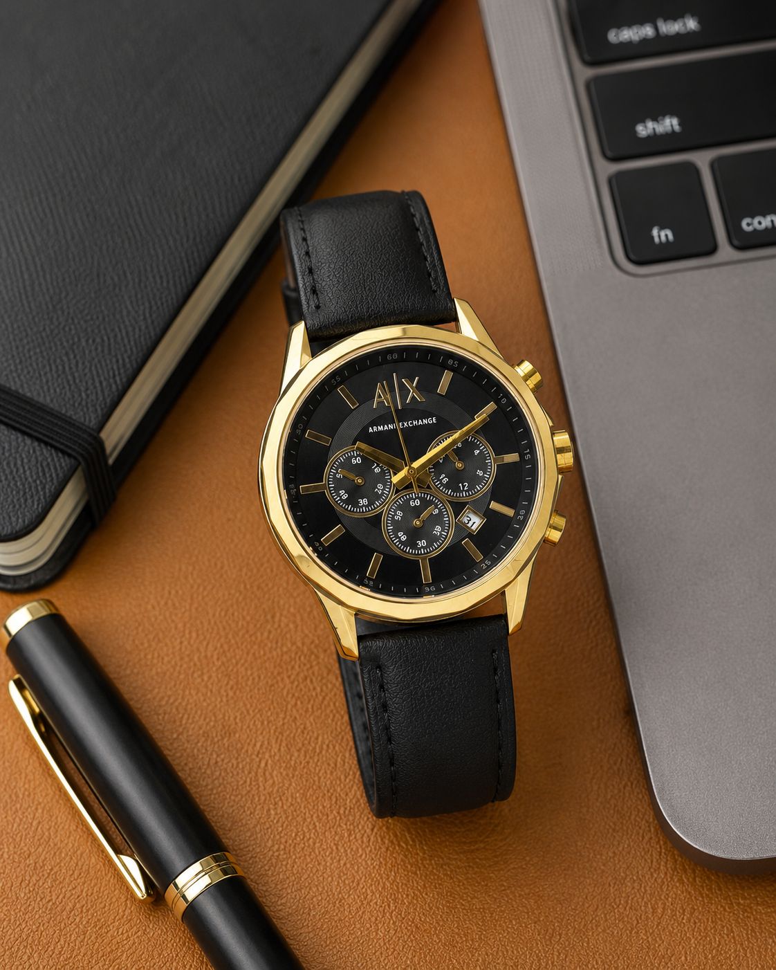Black Gold Chronograph Watch