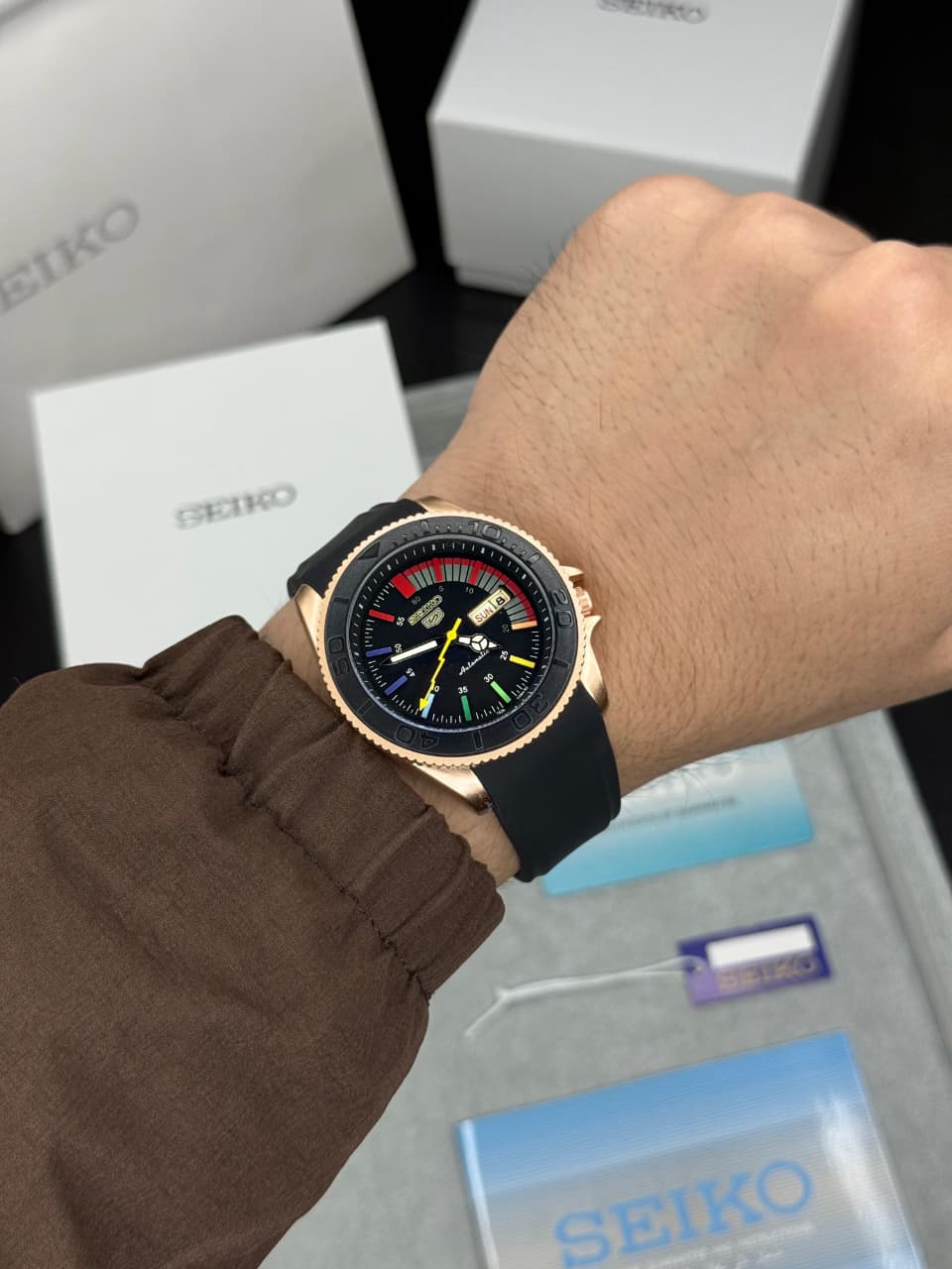 Black Rose Gold Automatic Watch