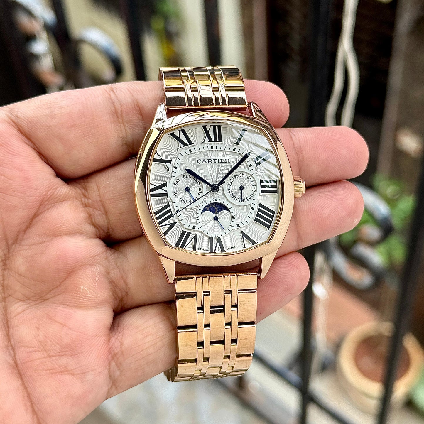 RoseGold White Metal Watch