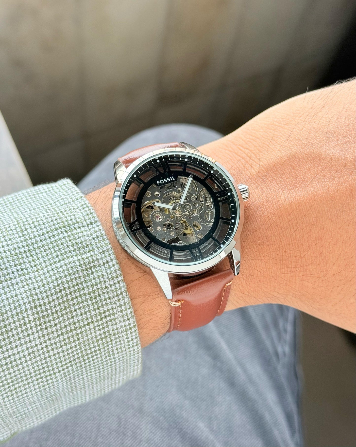 Brown Black Automatic Watch