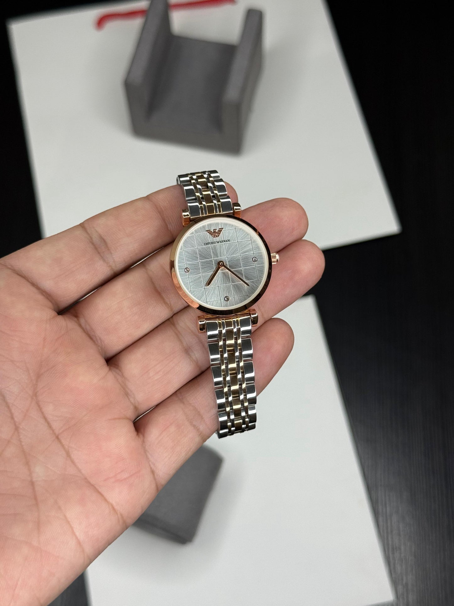 Silver Gold Metal Women's Watch