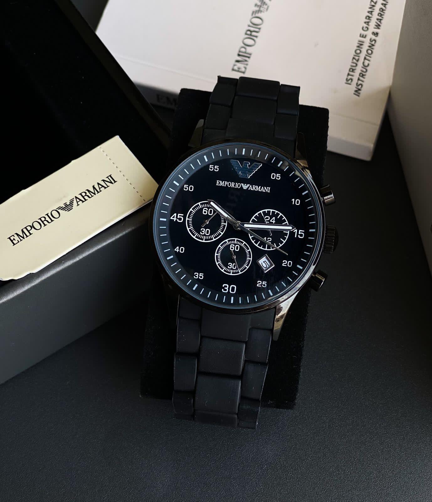 All Black Chronograph Watch