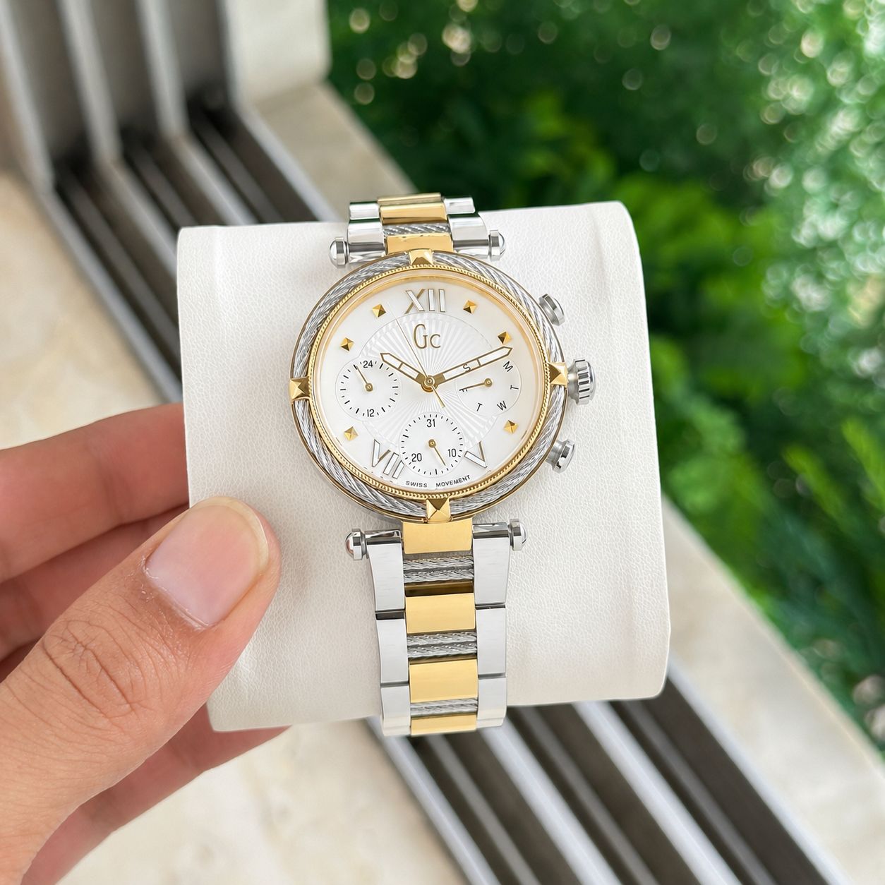 Silver Gold Women's Chronograph Watch