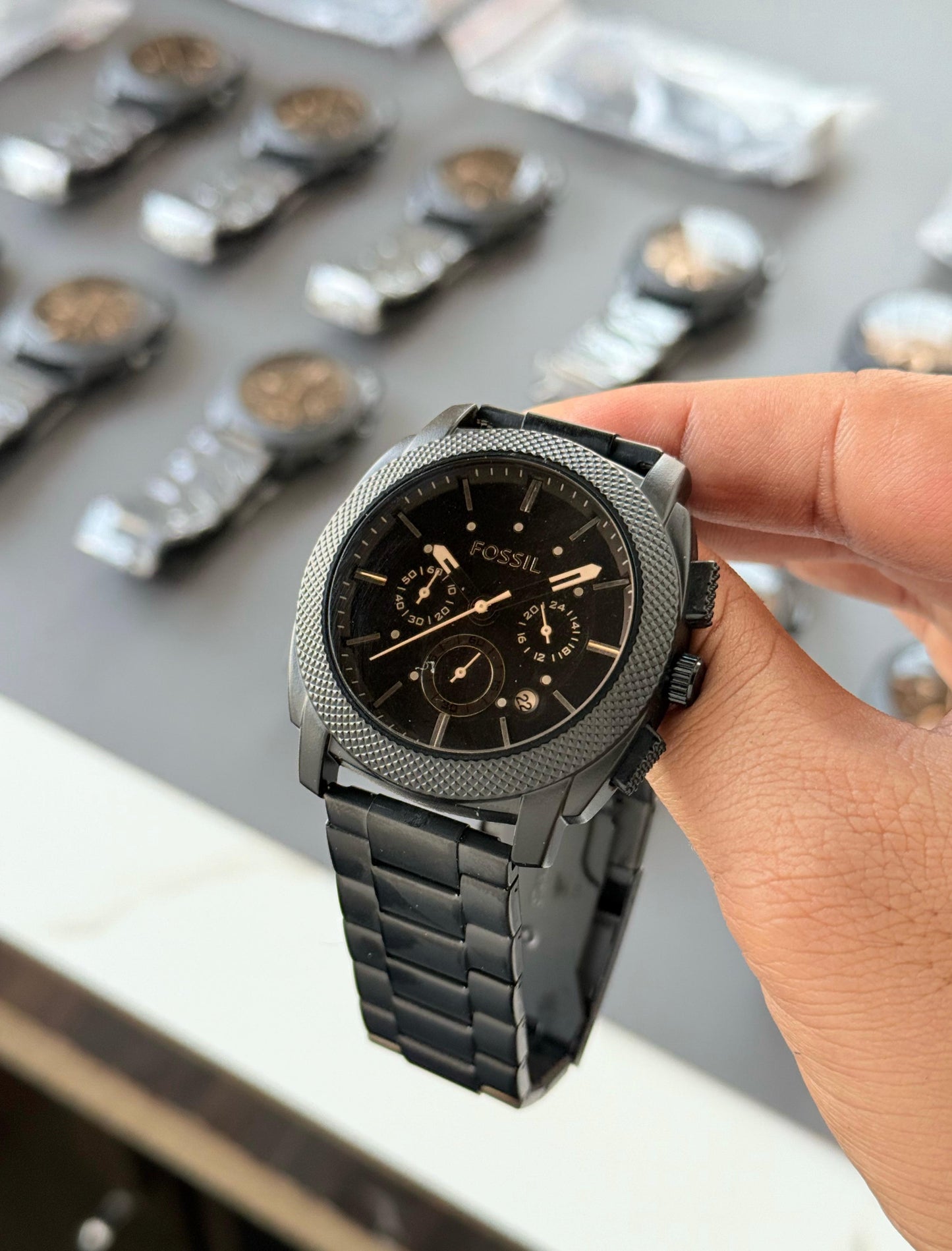 Black Chronograph Watch